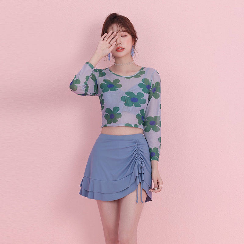 Bộ Đồ Bơi Áo Tay Dài Phối Quần Dài Thiết Kế Quyến Rũ Cho Nữ | BigBuy360 - bigbuy360.vn