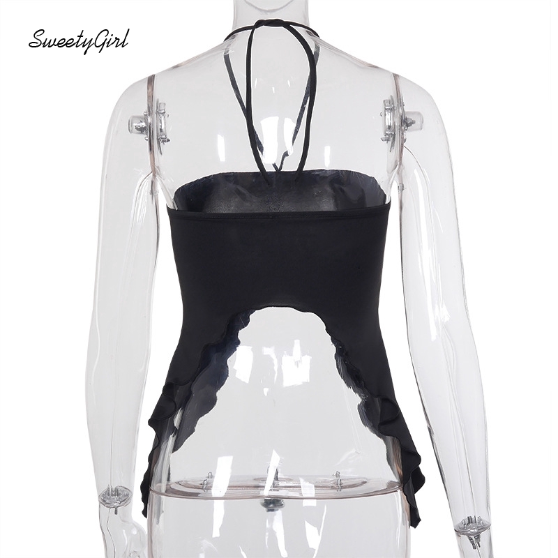 Áo kiểu tanktop thắt dây có thể điều chỉnh được màu trơn dành cho nữ