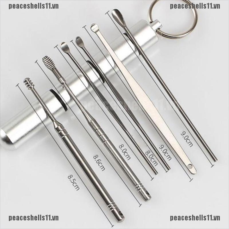 Set 6 Dụng Cụ Lấy Ráy Tai Bằng Inox Tiện Dụng