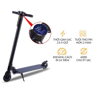 Xe điện KO069 mẫu mới cho người lớn và trẻ em, xe scooter chân chống chịu tải đến 150kg gấp gọn đa năng