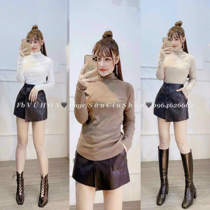 áo len tăm trơn cổ lọ new/85