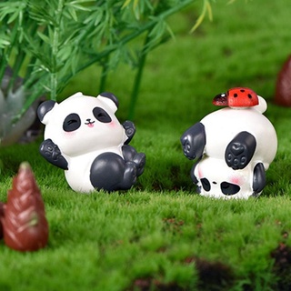 [HÀ NỘI] Bộ tượng gấu trúc mini dễ thương decor cute. Tượng trang trí nhà cửa để bàn, trang trí tiểu cảnh.