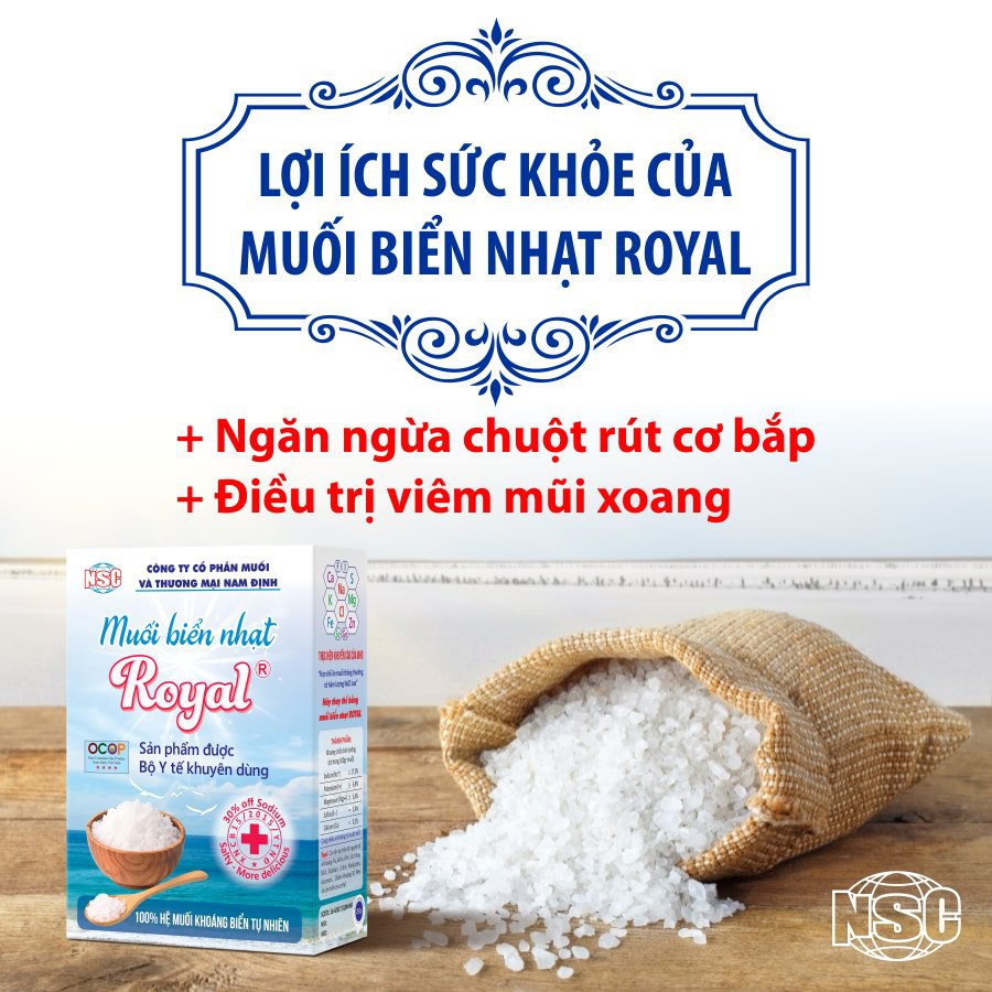 Muối Biển Nhạt Royal- Dành Cho Người Tiểu Đường, Huyết Áp