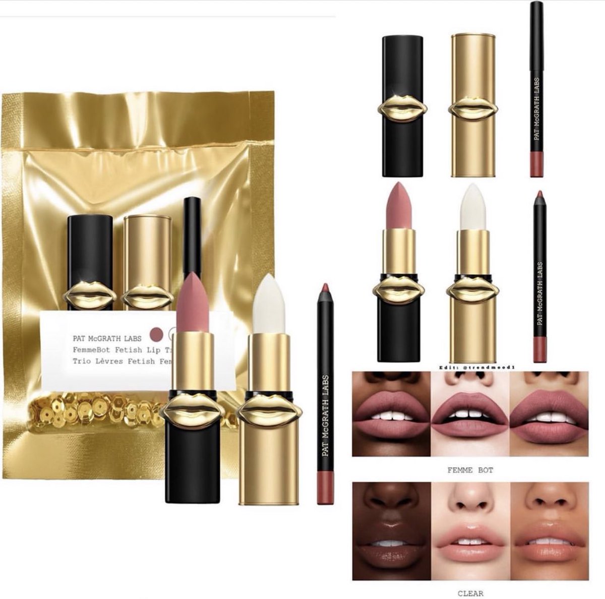 PAT McGRATH LABS - Set Son 3 Món PAT McGRATH LABS FemmeBot Fetish Lip Trio