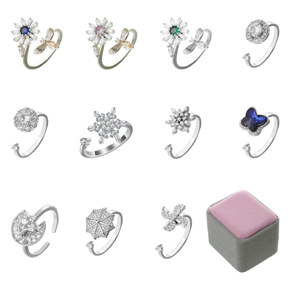 Nhẫn đeo tay có thể điều chỉnh giảm căng thẳng thời trang cho nữ