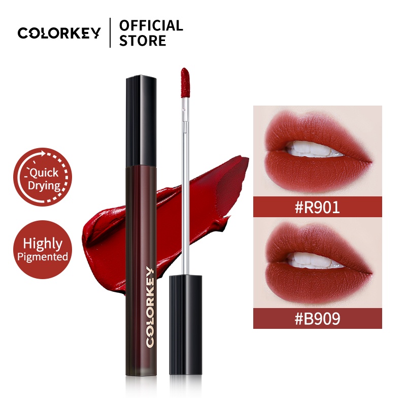 Son kem trang điểm COLORKEY nhung mịn satin lì cấp nước dưỡng ẩm 2g
