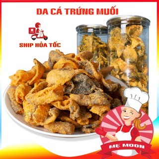 Da Cá Trứng Muối Giòn Rụm (Hộp 250g - 200g) Da Cá Sấy Giòn Ngon Tuyệt - Đồ ăn vặt - Bếp mẹ Moon