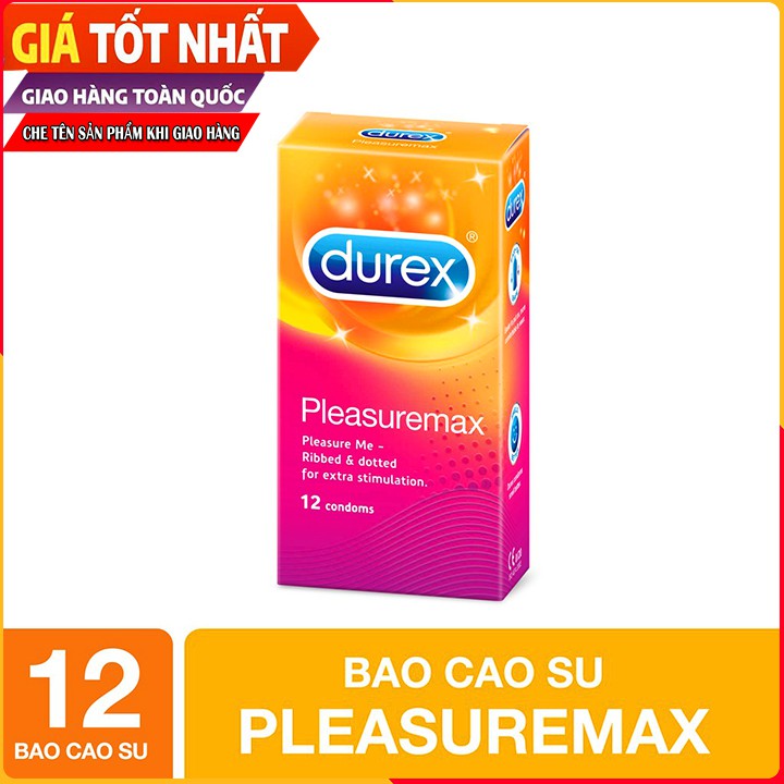 [Combo] 💘 Bao Cao Su Durex Pleasuremax Gân Gai (Hộp 12 Bao) 💘 Gel Bôi Trơn  Durex KY Jelly 50g [HÀNG CHÍNH HÃNG]