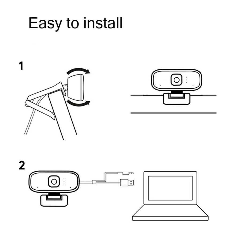 Webcam Máy Tính Mini 720p Hd Chống Nhìn Trộm Có Thể Xoay Và Điều Chỉnh | BigBuy360 - bigbuy360.vn