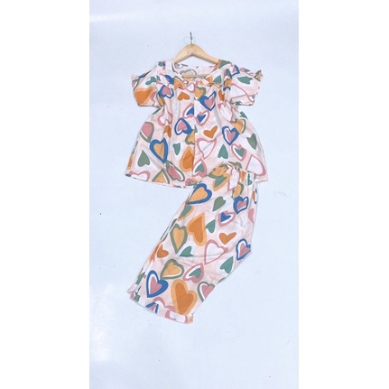 Bộ Tole Tay con cổ sen cài nút giữa 50-78kg