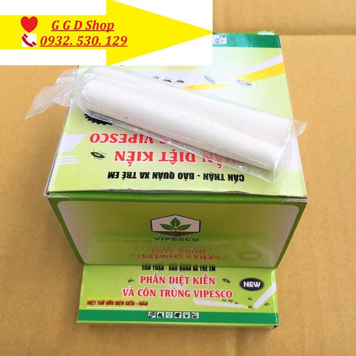Hộp 20 Viên Phấn Diệt Kiến Cao Cấp VIPESCO Mẫu Mới 2020