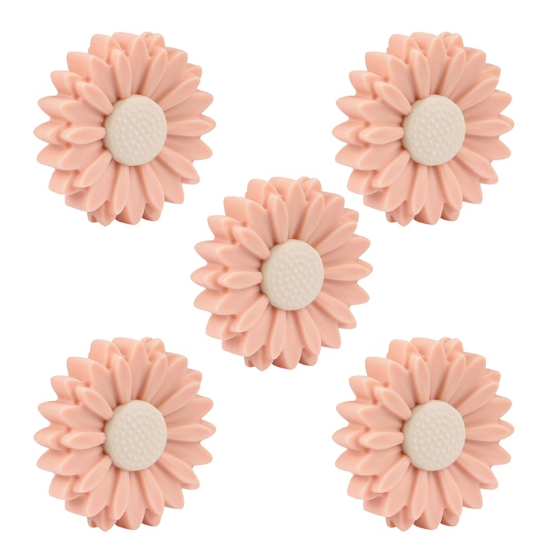 Đồ Chơi Ngậm Nướu Bằng Silicon Hình Hoa Cúc / Lá Hoạt Hình Xinh Xắn Dành Cho Bé