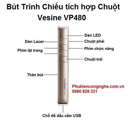 Bút Trình Chiếu Thuyết trình Vesine VP480