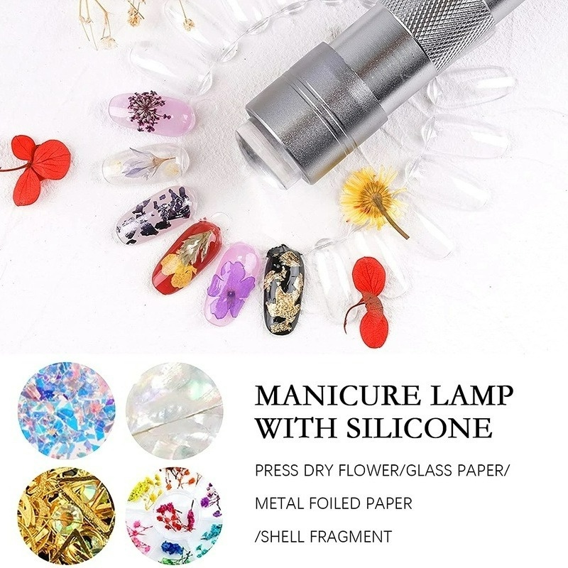 Đèn LED Sấy Khô Móng Gel UV Mini Cầm Tay Bằng Silicone