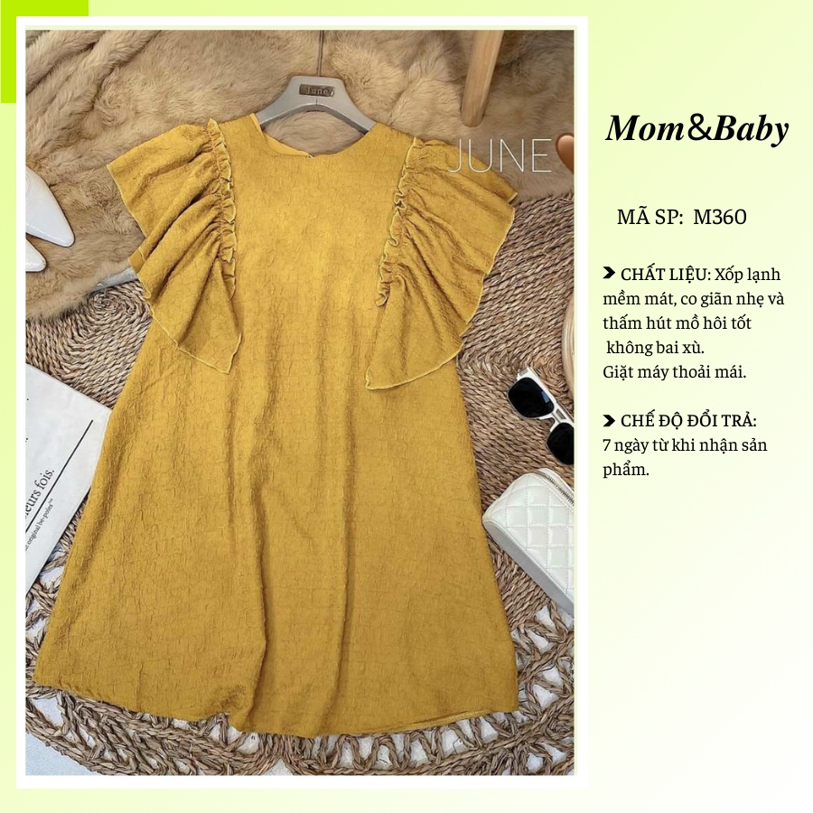 Đầm bầu thiết kế M360 vải xốp thời trang Mom and Baby