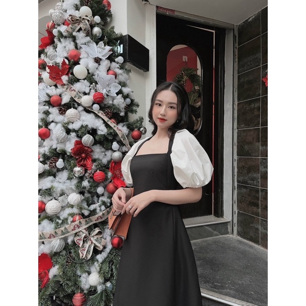 Váy tay bồng RubyHouse dáng dài tiểu thư -3113