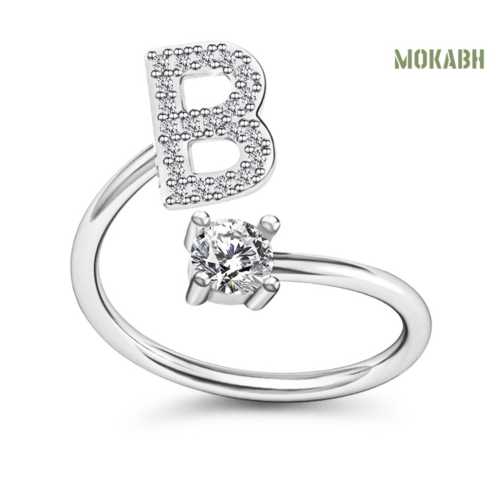 Nhẫn Cưới Mở Hình Chữ Cái A Đến Z Có Thể Điều Chỉnh Kích Cỡ