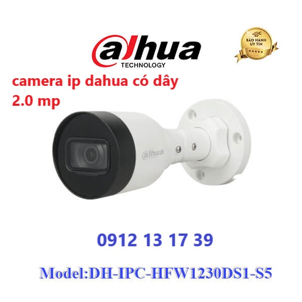 camera IP Dahua 2MP  IPC-HFW1230S1P-S5 (có poe) / DH-IPC-HFW1230DS1-S5 (không poe) hàng chính hãng