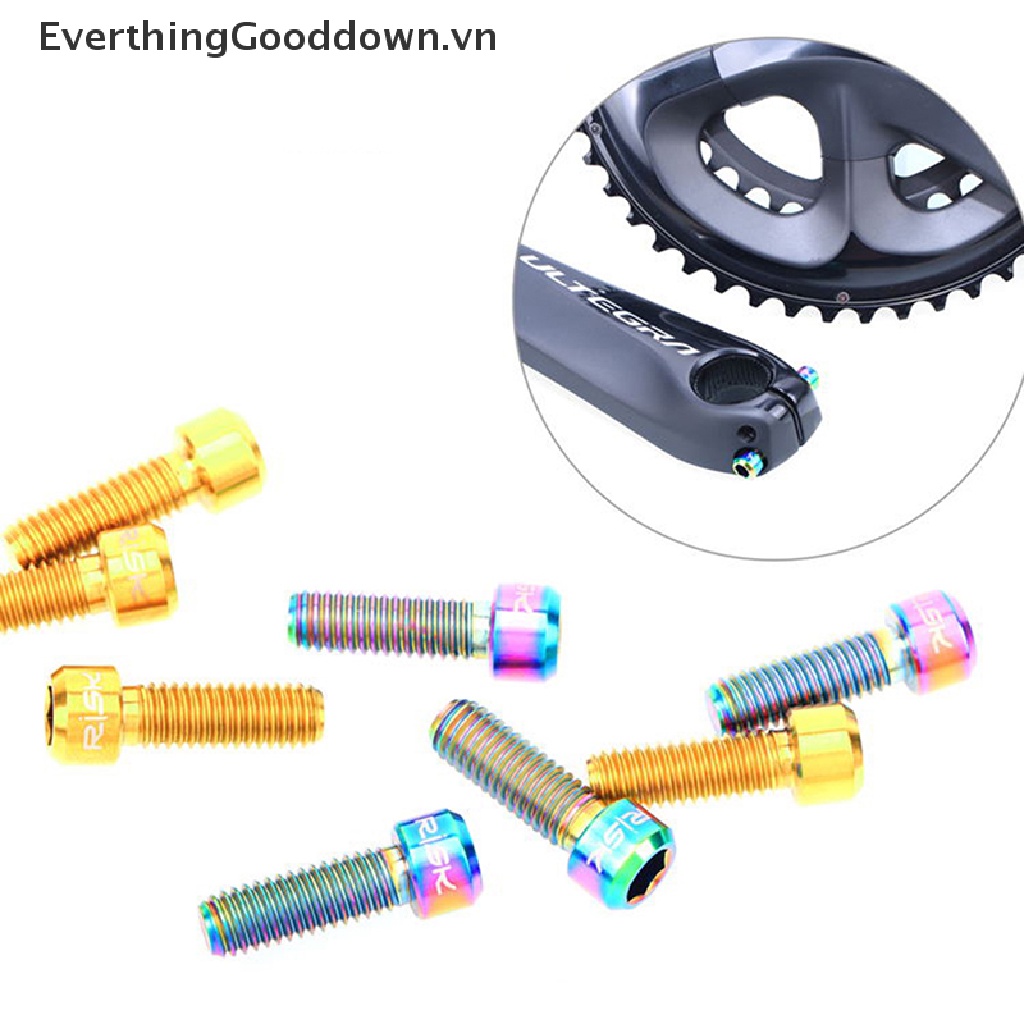 Bộ 2 Ốc Vít Ti Bằng Titan Cho Đĩa Phanh Xe Đạp