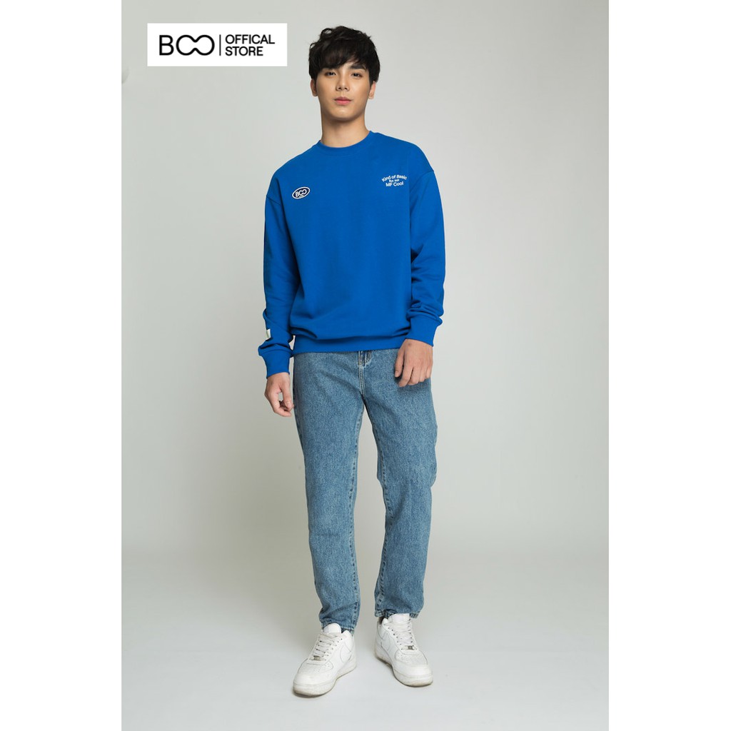 Áo Sweatshirt Nỉ Không Mũ Nam Nữ Unisex BOO Oversize Dáng Rộng Đính Patch Và In Graphic Nhiều Màu