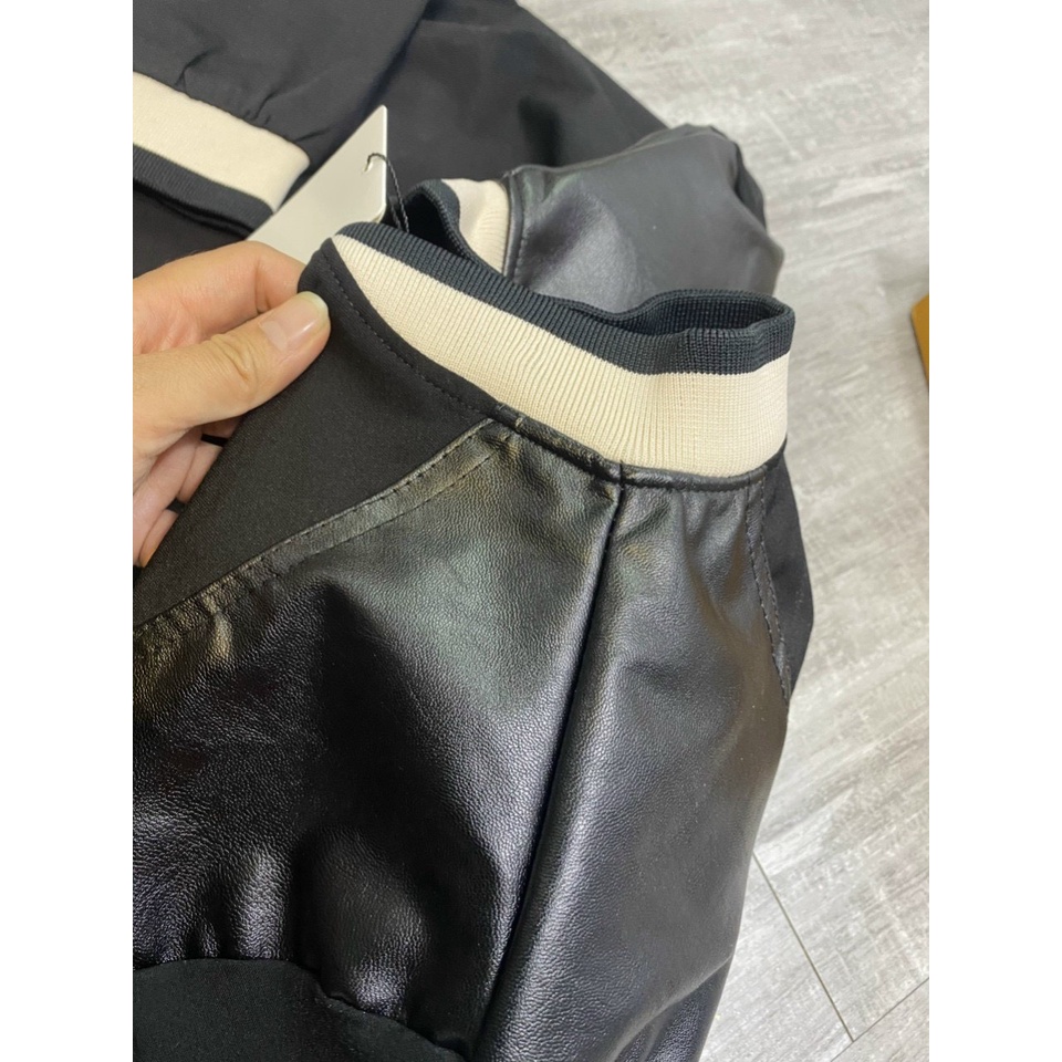 Áo khoác nỉ vasity jacket dài tay áo nỉ thể thao nam dài tay chất nỉ bóng ấm áp VG