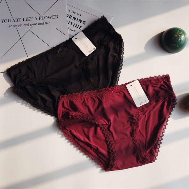 Quần Lót Chất Thun Lạnh Mềm Mát Viền Ren Co Giãn Nhiều Q047 | BigBuy360 - bigbuy360.vn