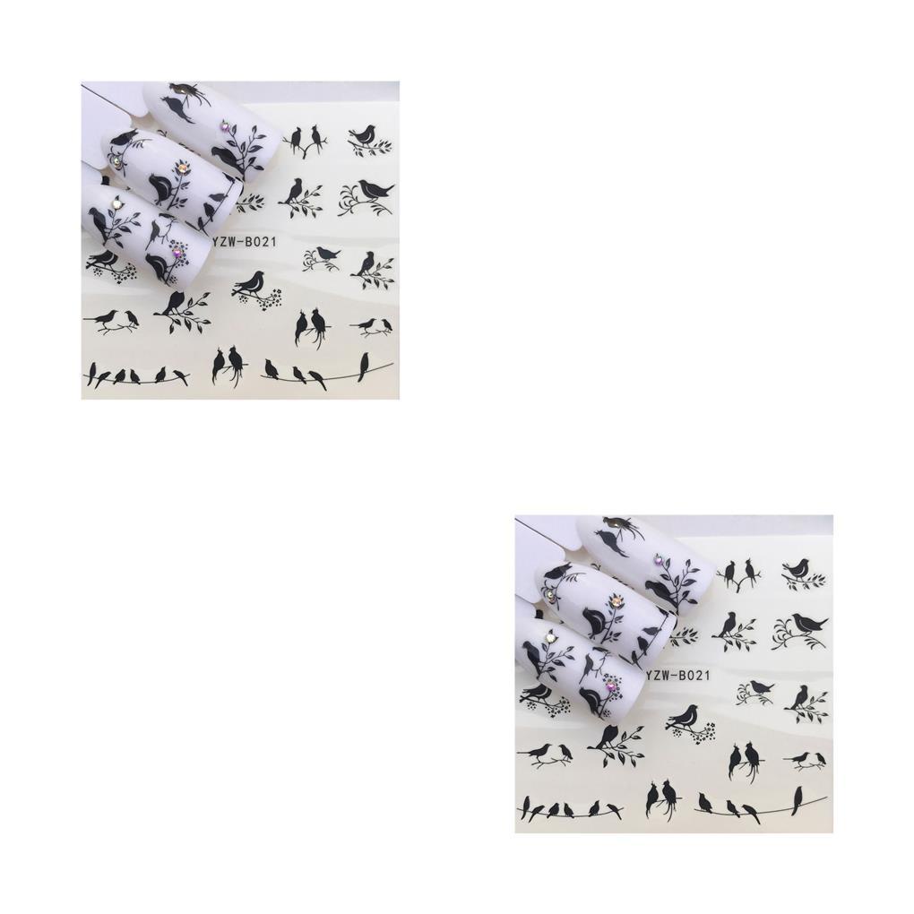 [Hàng mới về] Set 1/ 2/ 3/ 5 miếng sticker dán móng tay 3D họa tiết động vật hình học