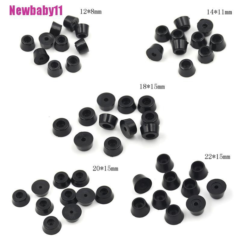 Set 11 / 10 Đệm Cao Su Tròn Màu Đen Bảo Vệ Chân Tủ