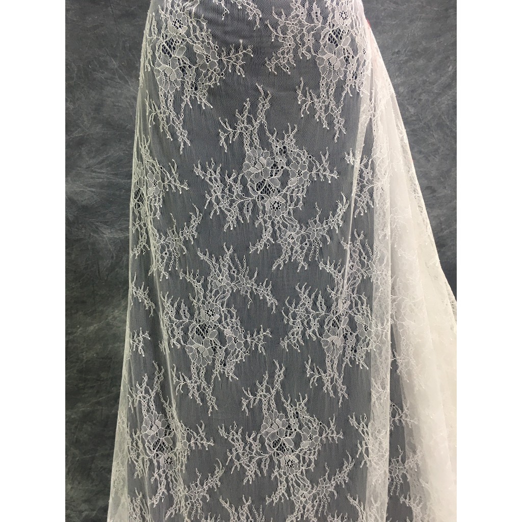 1m Ren thời trang cao cấp RMM161033 khổ 1,5m  Ren váy cưới, váy đầm thời trang