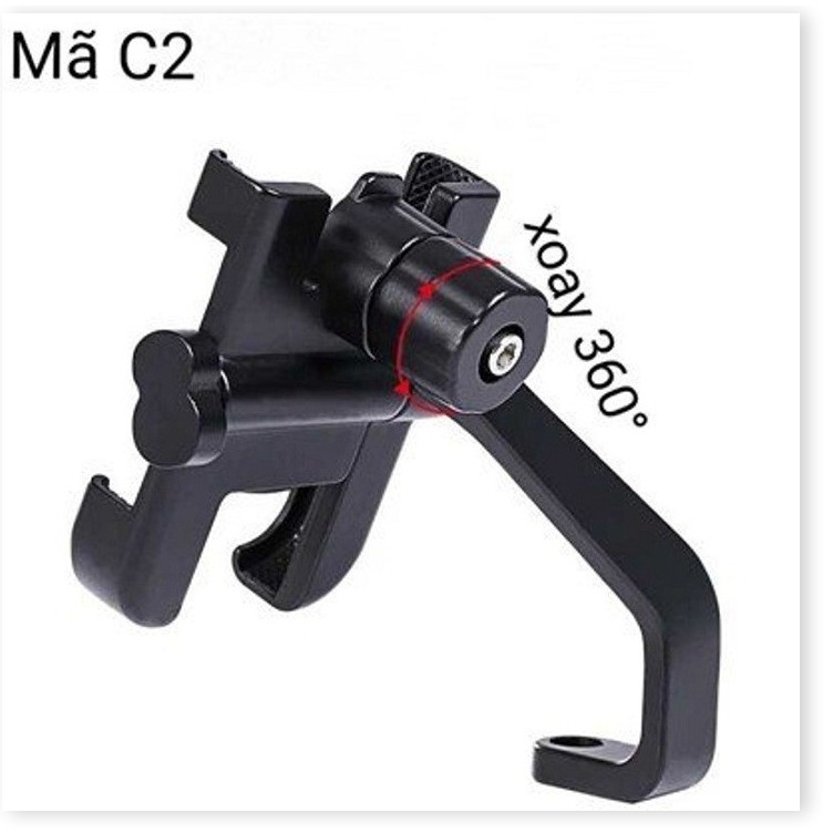 Giá đỡ gắn xe máy Kim Loại - Kẹp điện thoại xe máy kim loại C2 | BigBuy360 - bigbuy360.vn