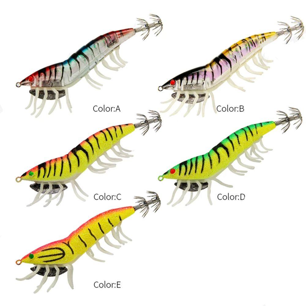 Móc Treo Đồ Hình Con Mực Kích Thước 3.5Mm# Mồi Câu Cá Giả Hình Tôm Dạ Quang Mềm Mại 115mm 21g