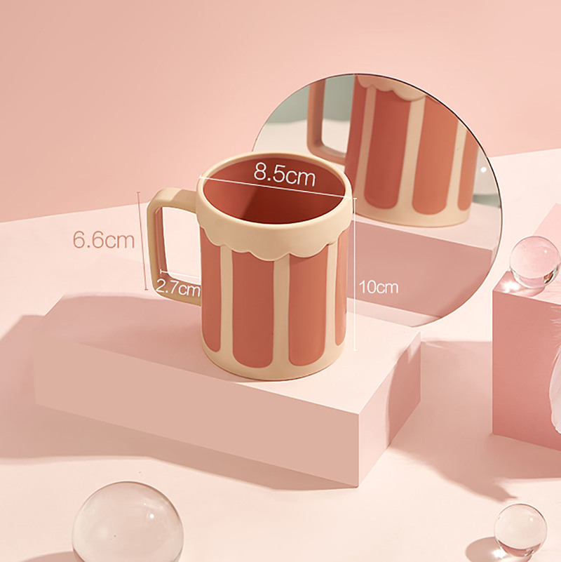 Cốc JUJIAJIA Hình Miệng Hoạt Hình Thiết Kế Đơn Giản Dễ Thương Tiện Dụng