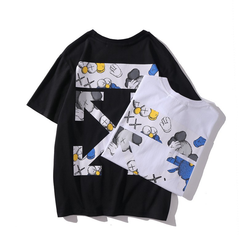 🌸Siêu Rẻ 💯  Áo thun off white kaws hoạt hình unisex oversize CHẤT ĐẸP CÓ FREESHIP | BigBuy360 - bigbuy360.vn