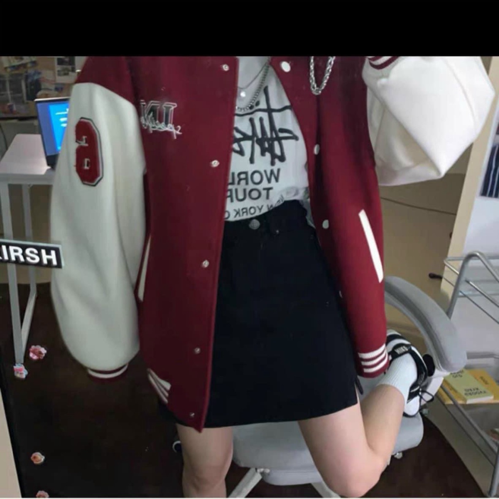 Áo Khoác Nỉ Bomber Nam Nút Cài Phối Hình Cá Tính Form Rộng Mặc Đẹp Trẻ Trung Thoải Mái NEW UNISEX