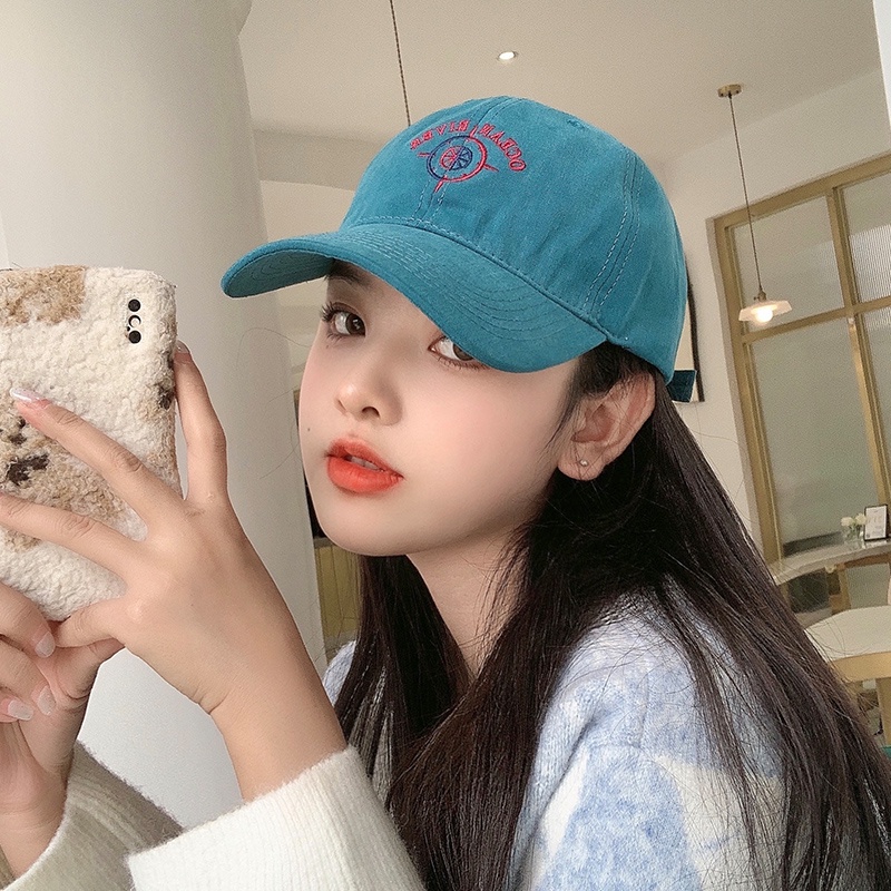 Nón lưỡi trai thêu chữ phong cách Hàn Quốc dành cho nữ