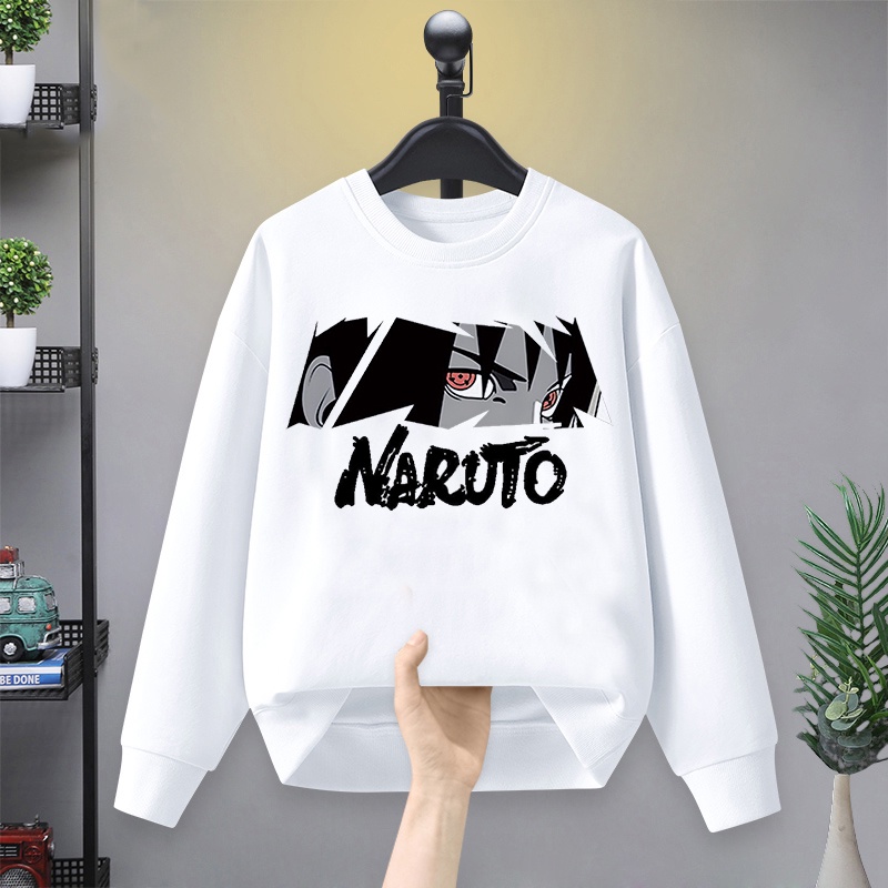 Áo Thun Nỉ Tay Dài Cổ Tròn In Hình Anime Thời Trang Cho Bé Trai