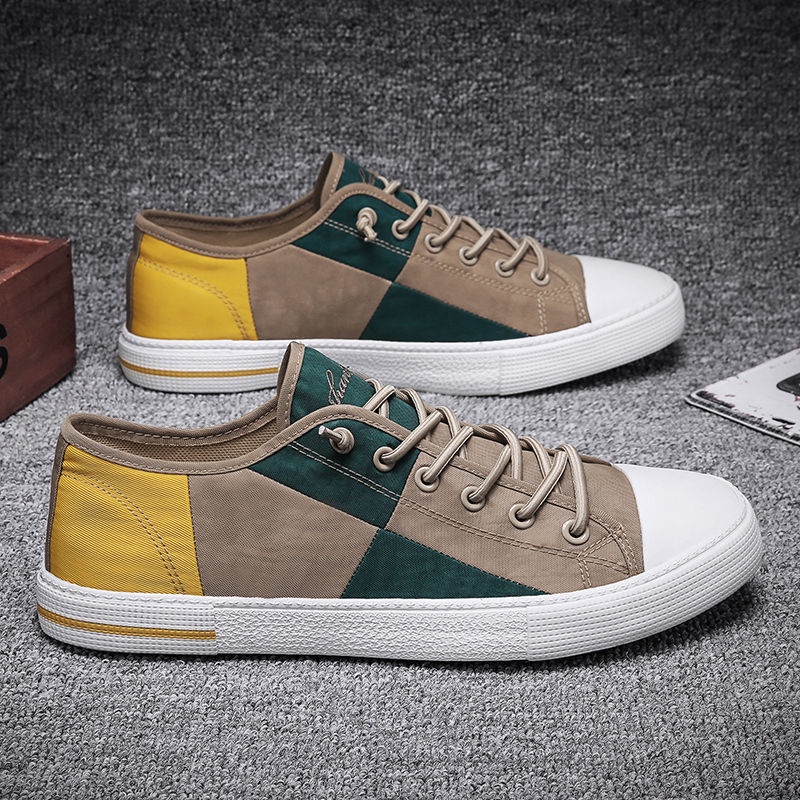 Giày Lười Vải Canvas Phối Lụa Lạnh Thoáng Khí Thời Trang Xuân Hè 2022 Mới Cho Nam