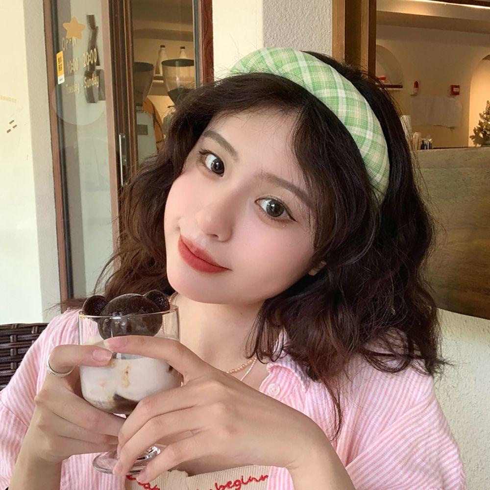 Băng Đô Cài Tóc Bản Rộng Họa Tiết Kẻ Sọc Thời Trang Cho Nữ