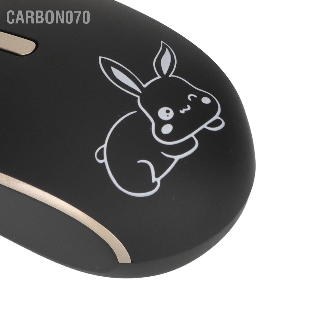 [Hàng HOT] Chuột Không Dây USB / Type-C 1200DPI Họa Tiết Thỏ Dễ Thương Cho Văn Phòng【Carbon070】
