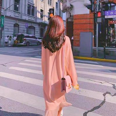 Đầm len dài qua gối dáng rộng phối lưới thời trang sành điệu trẻ trung