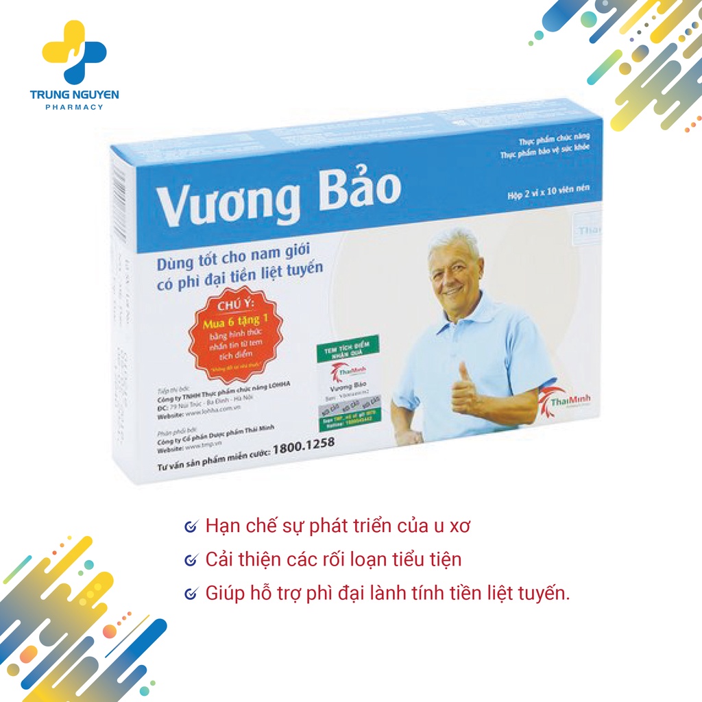 Vương bảo hộp 20 viên - Phì đại tuyến tiền liệt