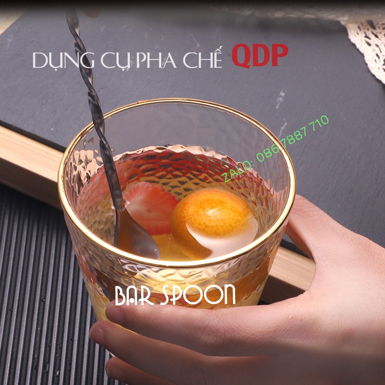 Thìa Bar 26cm - Bar 32cm - thìa khuấy pha chế chất liệu inox - Bar spoon