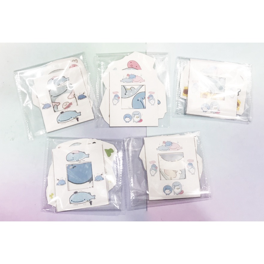 sticker cá voi jinbeisan cắt rời size to SCI35 có bao giấy cute dễ thương bullet journal