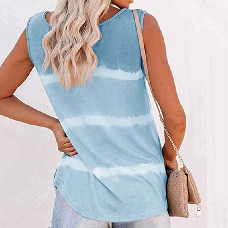 Áo Tank Top Sát Nách Nhuộm Màu Thời Trang Mùa Hè Cho Nữ
