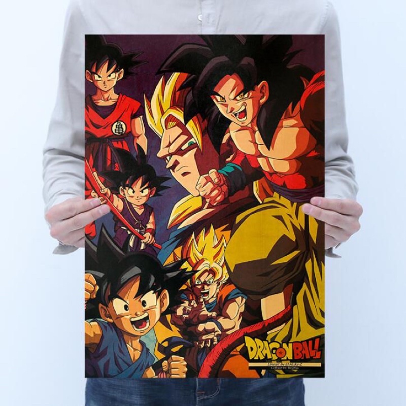 Poster giấy dán tường nhân vật anime 50x35cm