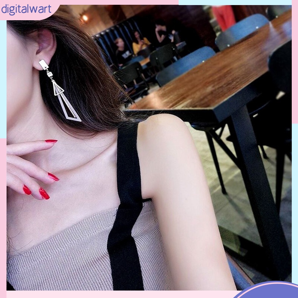 Hoa Tai Dáng Dài Hình Tam Giác Thời Trang Cho Nữ