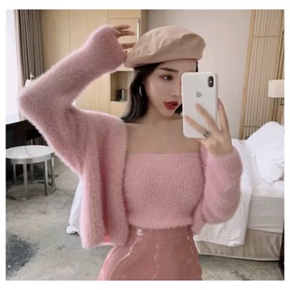 set áo lông thỏ