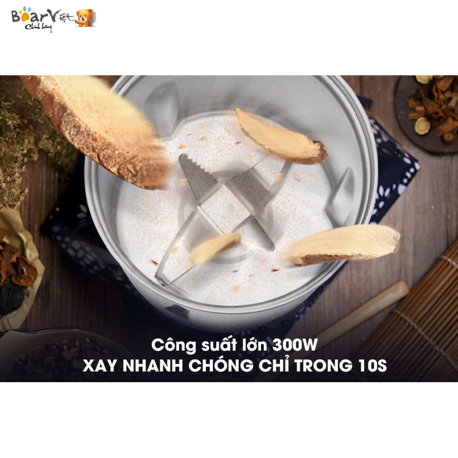 Máy Xay Thực Phẩm Bear, Máy Nghiền Mịn Bột Khô Đa Năng - Hàng quốc tế FSJ-A03D1S