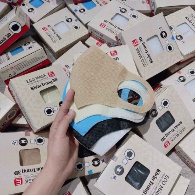 (HCM) 10 cái Khẩu trang 3D giặt được