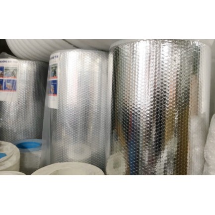 Tấm Cách Nhiệt Túi Khí 2 Mặt Nhôm Khổ Rộng1m55, Cách Nhiệt Mái Tôn P2 Loại 2 Lớp Bạc Khổ 1.55m Giá Sỉ Npp.